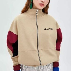 Zara zipped sweatshirt